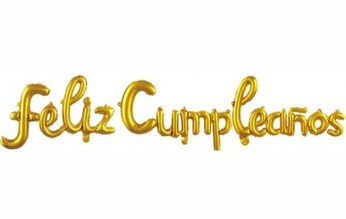 ReyesFiesta_GloboFraseFelizCumpleaños16inDorado
