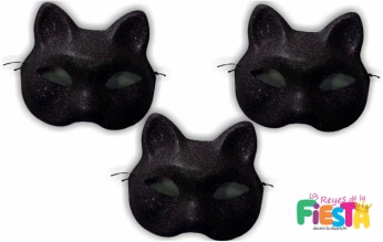 ReyesFiesta_MascaraGatoDiamantada(3pzas)